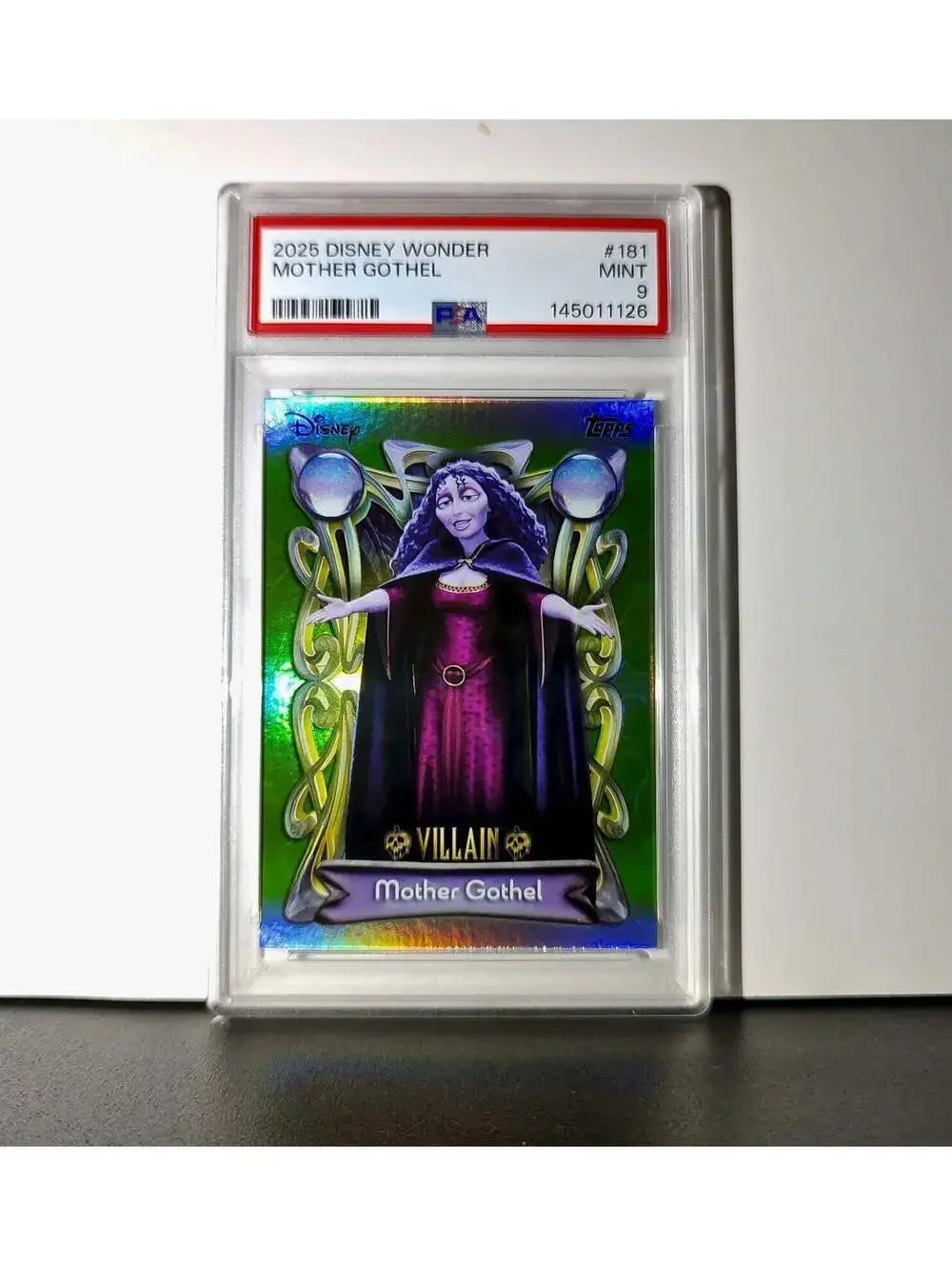 Mother Gothel 2025 Topps Disney Wonder #181 Card Tangled PSA 9